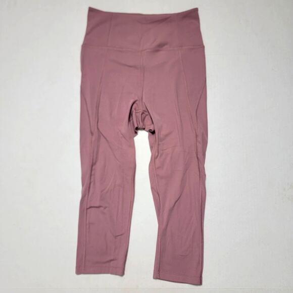 Girlfriend Collective X Econyl Mauve Crop Leggings SZ Medium - Picture 1 of 3